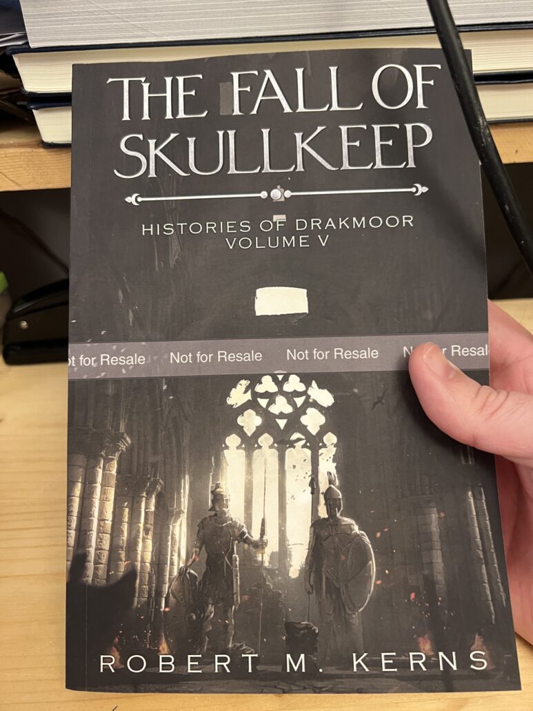 "The Fall of Skullkeep" in paperback