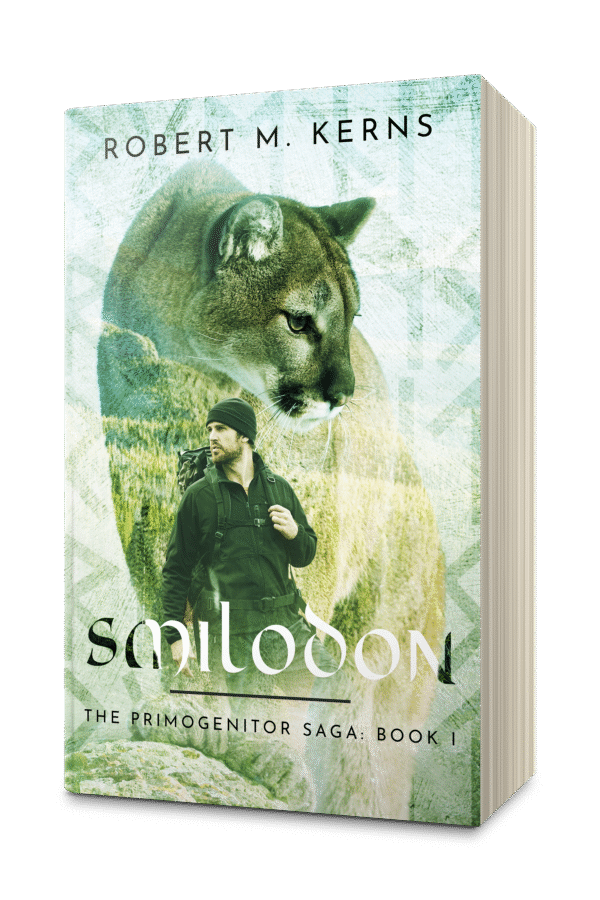 3D paperback image of "Smilodon"